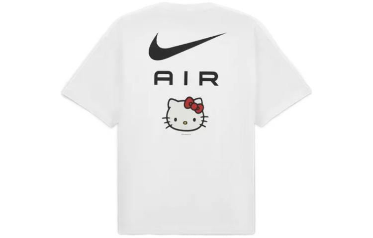 Nike x Hello Kitty Crossover SS22 Funny Alphabet Cartoon Printing Short Sleeve Unisex White DR6074-100