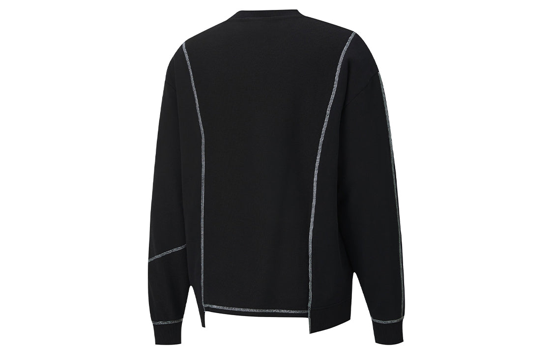 PUMA x ATTEMPT Crossover Casual Round Neck Contrasting Colors Long Sleeves Black 598272-01