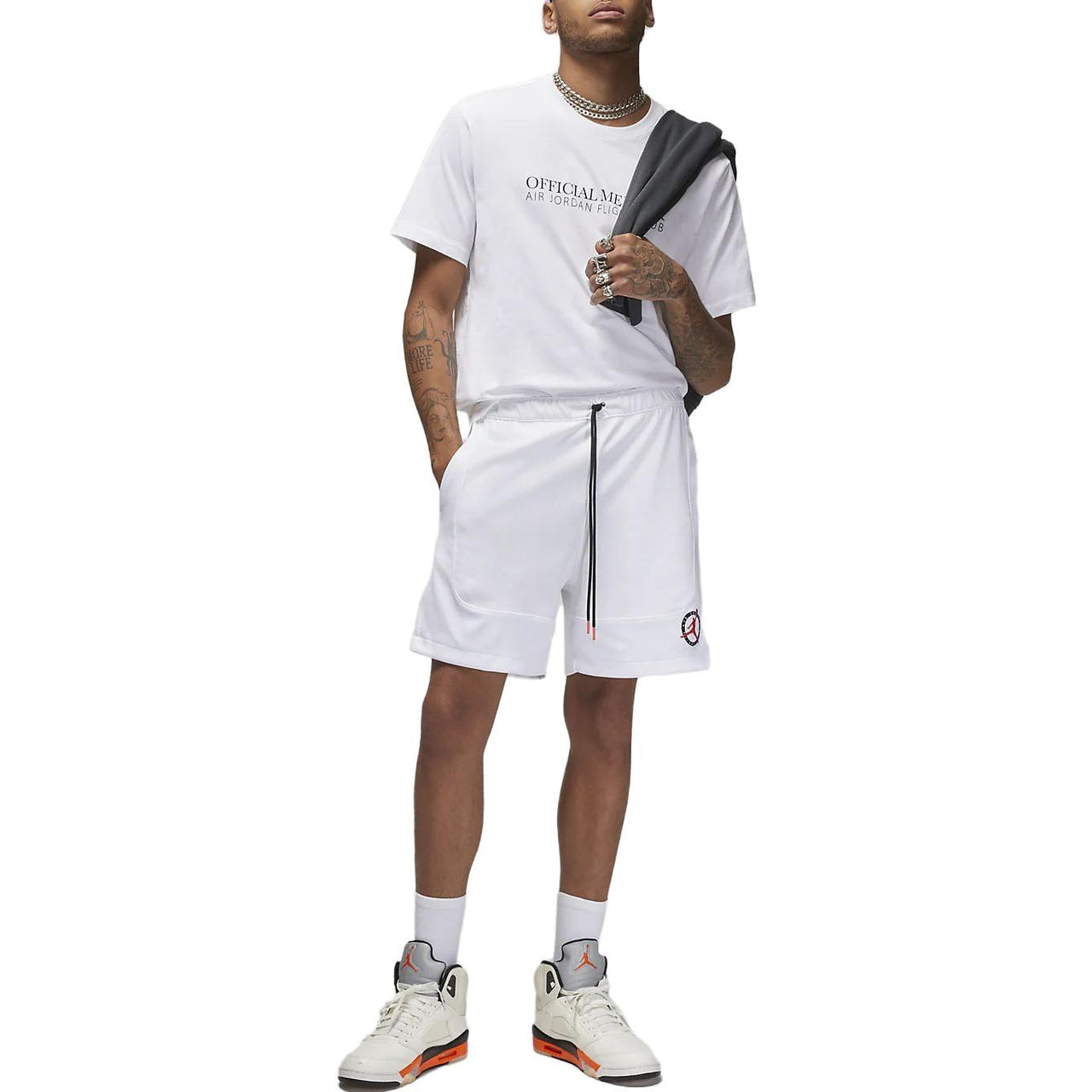 Air Jordan Flight MVP Logo Shorts 'White' DX9723-100