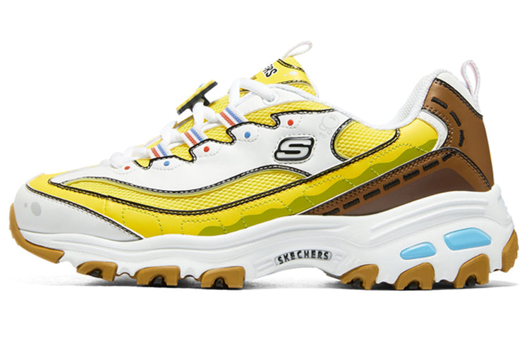 (WMNS) Skechers Spongebob x D'Lites 'Yellow Brown' 896098-WYL