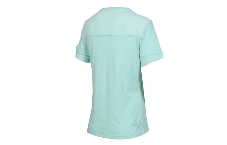 (WMNS) adidas Alphabet Logo Printing Sports Short Sleeve Mint Green DY8613