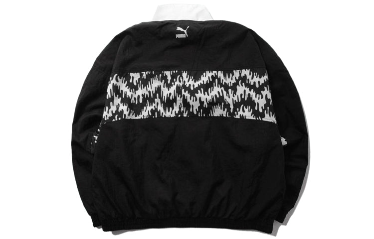 PUMA TFS OG AOP Track Jacket Retro Sports Black White 597042-01