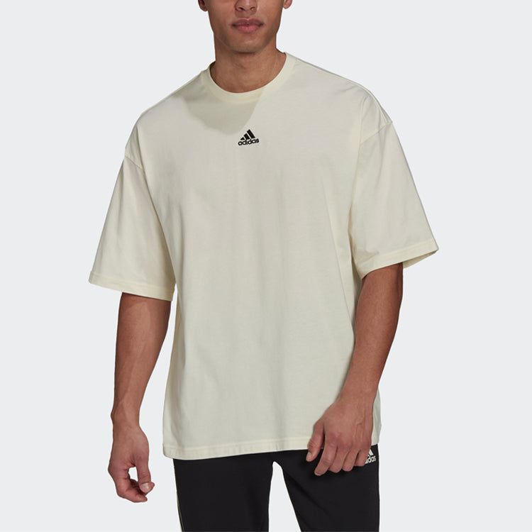 adidas Tee M Sports Stylish Casual Round Neck Short Sleeve White H54034