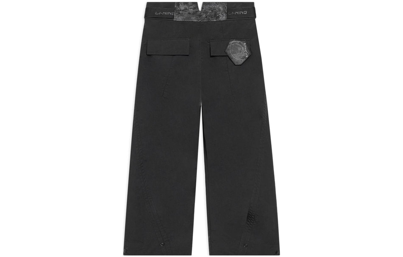 Li-Ning x Jackie Chan Kung Fu Loose Fit Ankle Pants 'Black' AKQS003-4