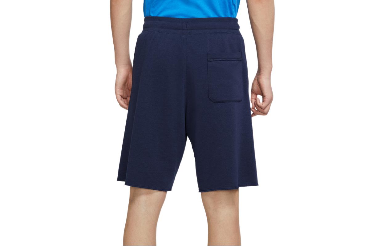 Men's Nike Logo Printing Casual Loose Shorts Navy Blue FD0307-410
