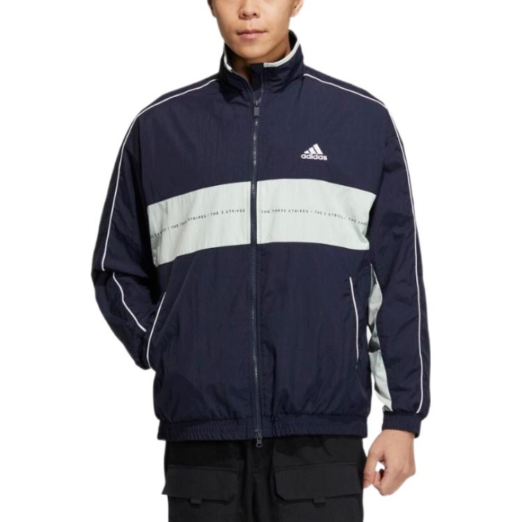 adidas Oversized Fit Woven Jackets 'Navy White' IA9428