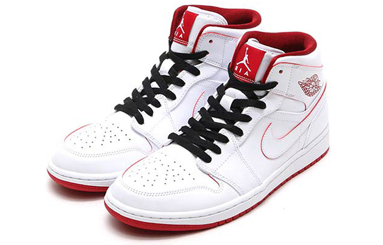 Air Jordan 1 Retro Mid 'White Gym Red' 554724-103