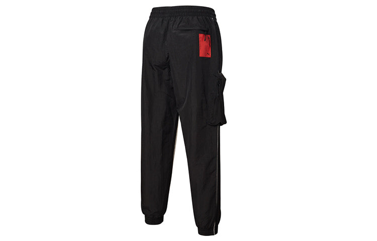 PUMA x ATTEMPT Crossover Casual Drawstring Woven Long Pants Black 598944-01
