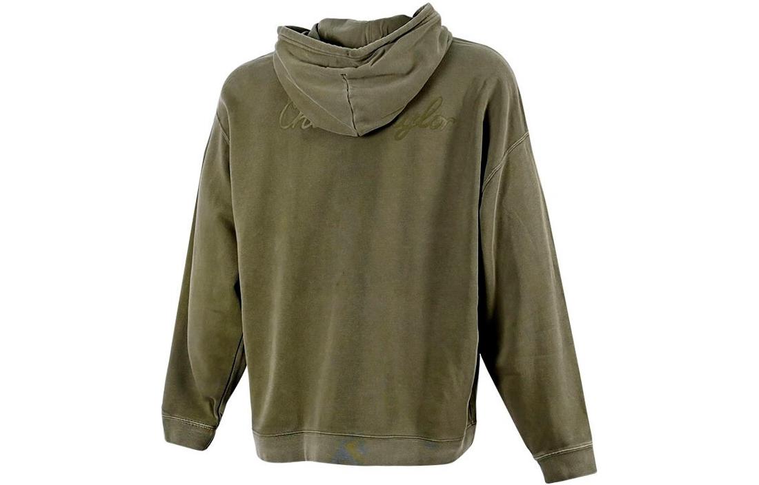 Converse Go-To Chuck Taylor Sneaker Patch Loose Fit Hoodie 'Olive Green' 10024025-A02