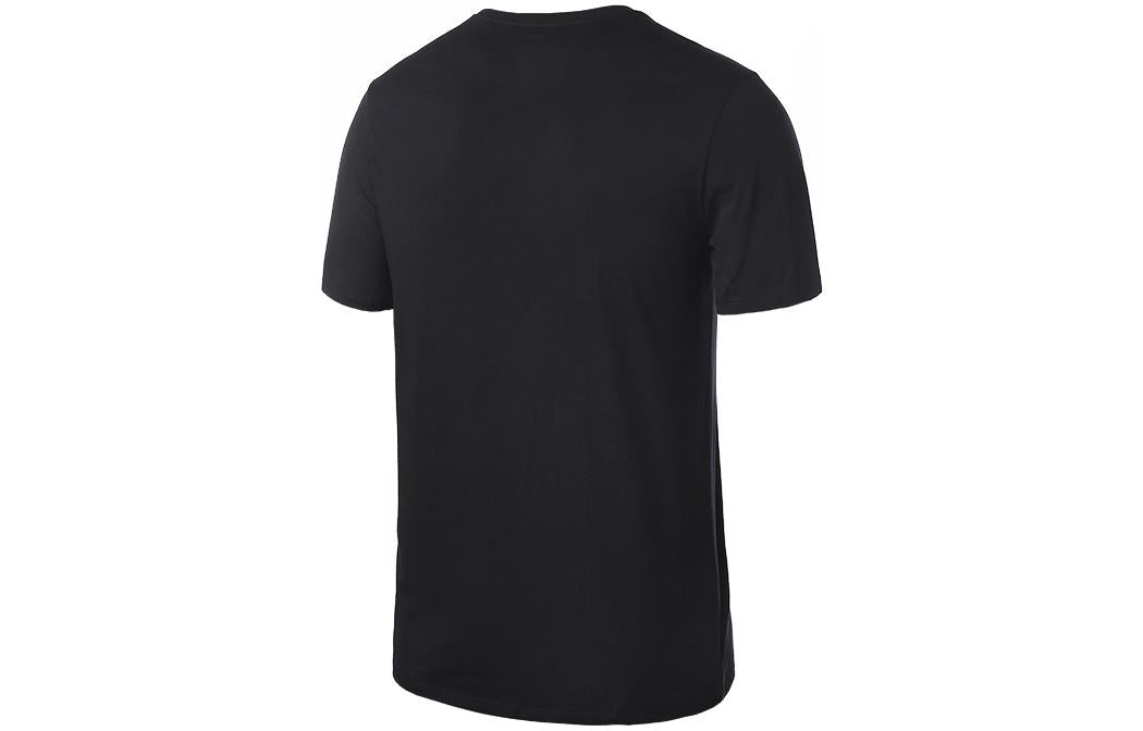 Men's Nike Large Logo Printing Round Neck Short Sleeve Black T-Shirt 940432-013