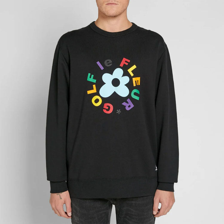 Converse x Golf Le Fleur Crew Sweatshirt 'Black' 10009027-A01