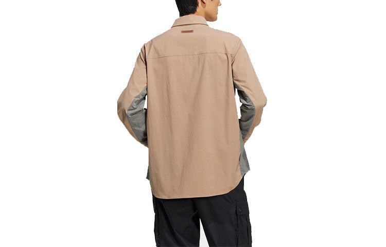 adidas Solid Color Sports Long Sleeves Shirt Brown HE6618