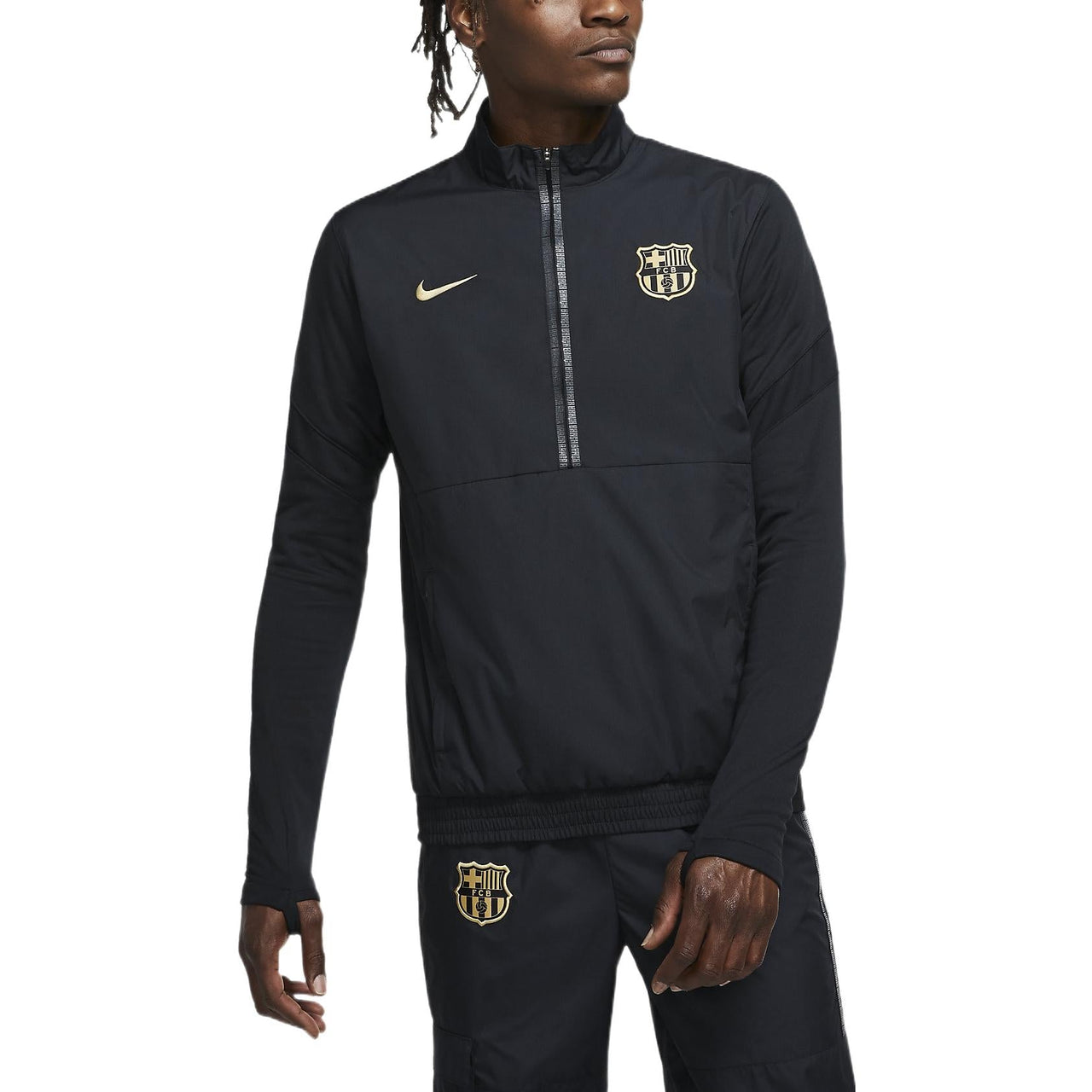 Nike FC Barcelona half zipped top 'Black' CJ6624-010