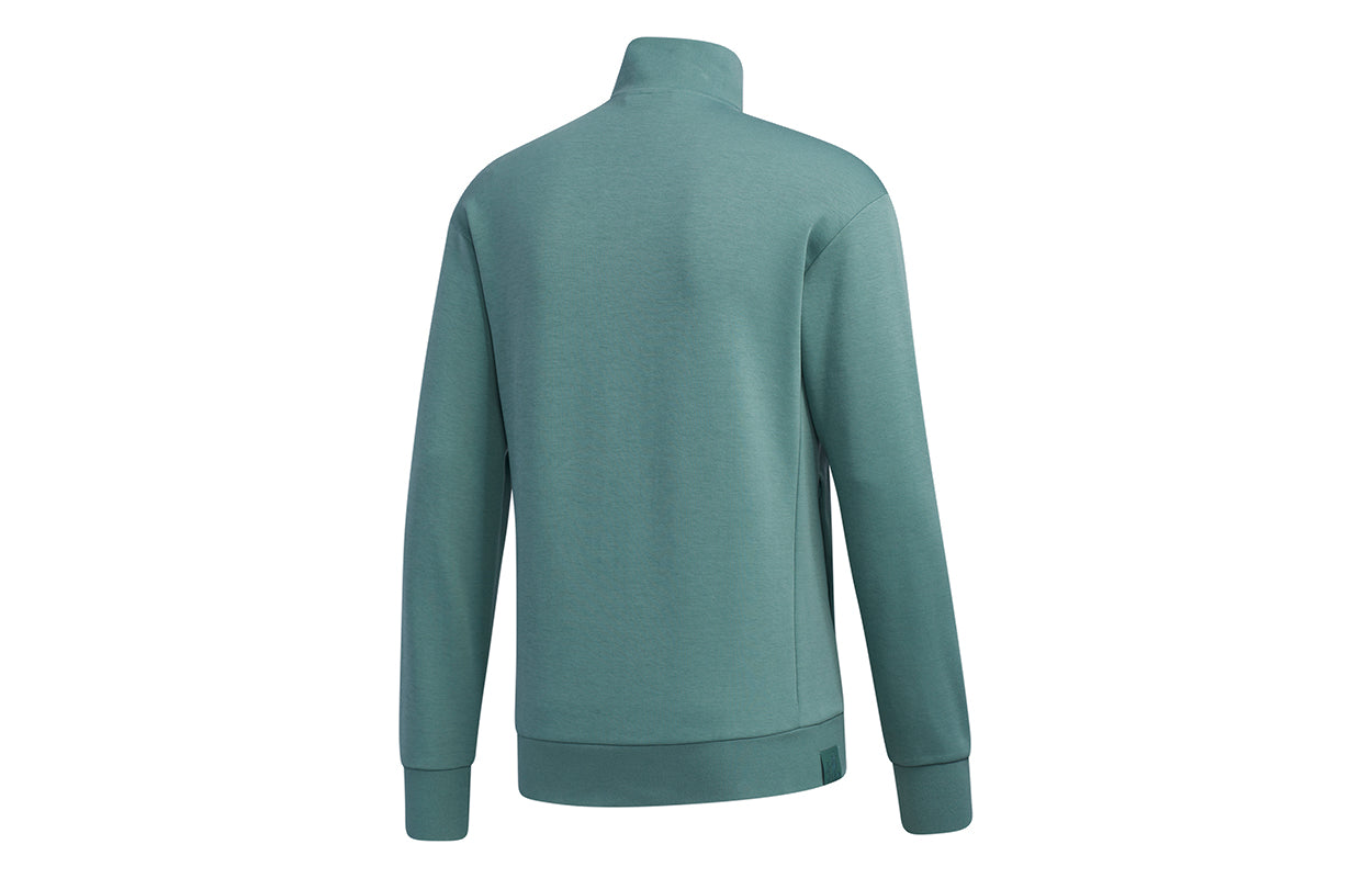 adidas WJ TT Cardigan Stand Collar Casual Sports Jacket Green GM4458