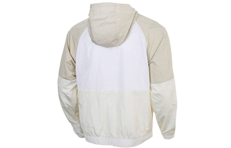 Nike Sportswear Swoosh Half Zipper Big Pocket Woven hooded Logo Jacket White CU3886-072
