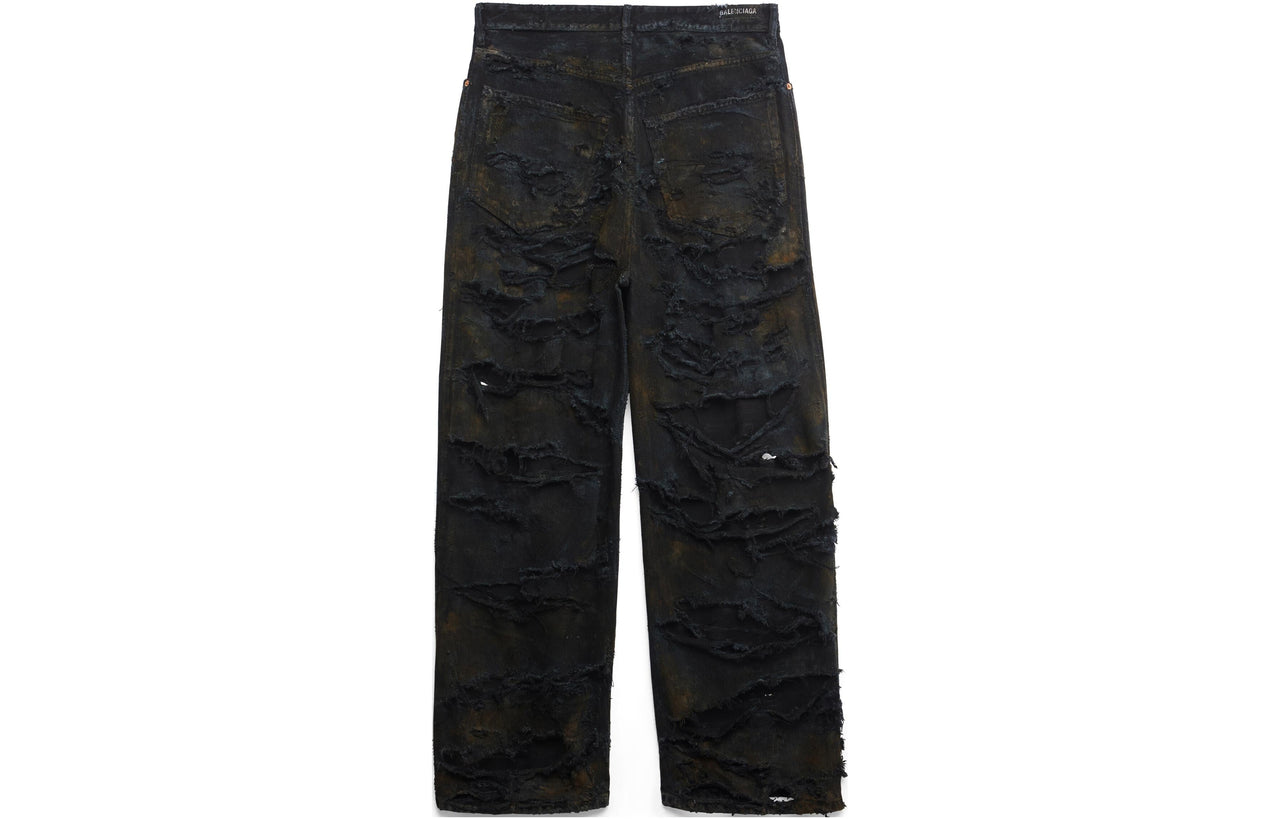 Balenciaga Super Destroyed Baggy Pants 'Black' 745248TBP471363