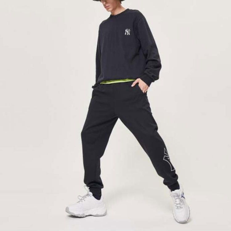 MLB New York Yankees Printing Logo Sports Fleece Unisex Black 31MTR1941-50L
