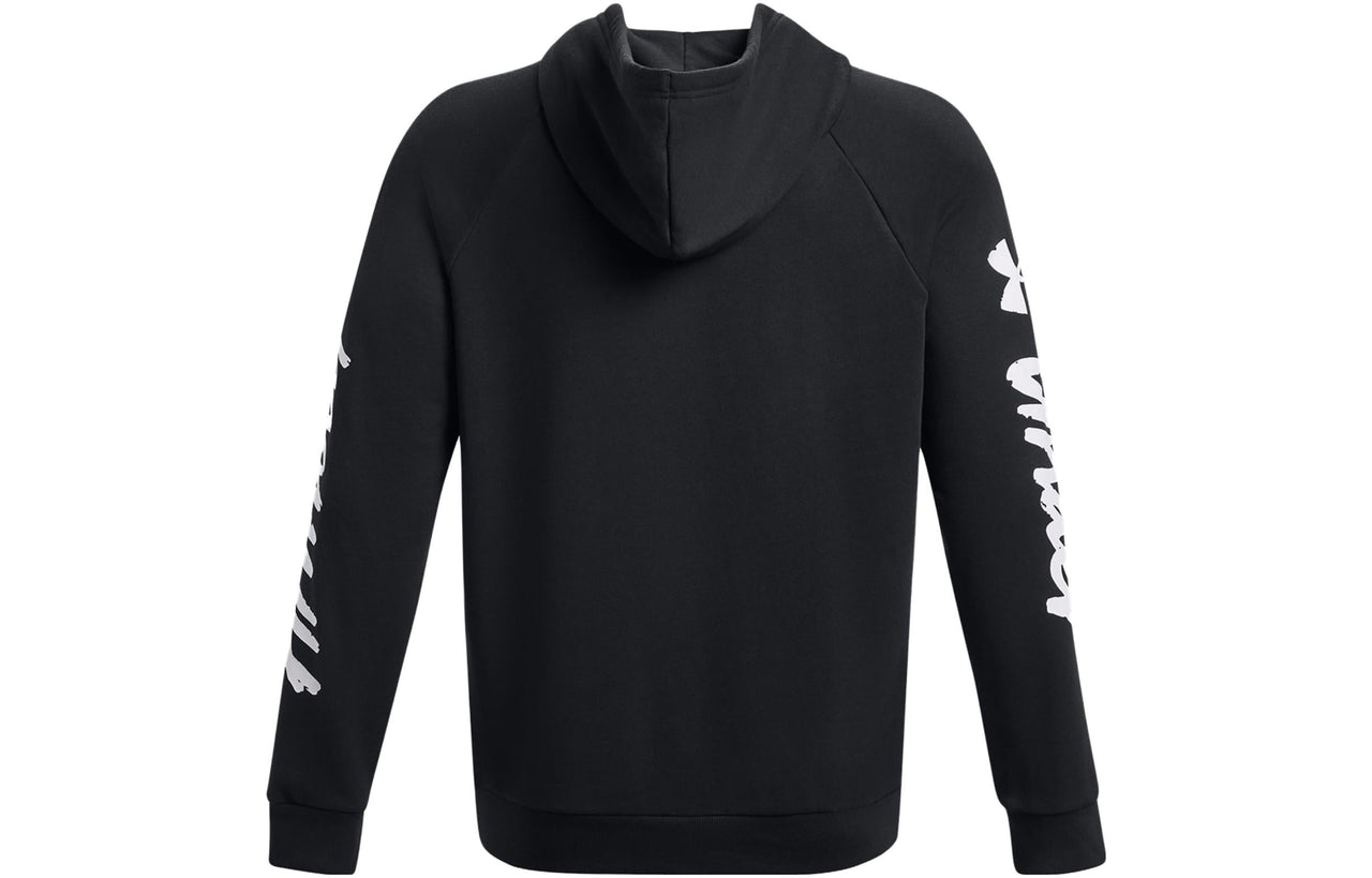 Under Armour Rival Fleece Graphic Hoodie 'Black White' 1379760-001