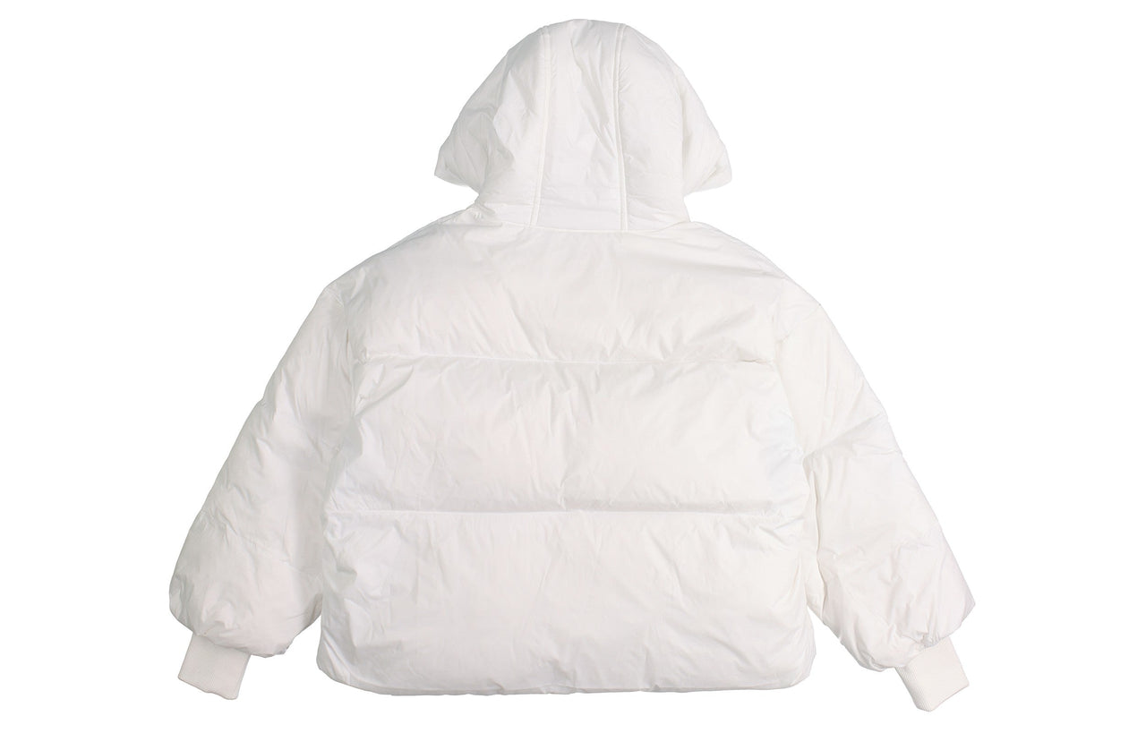 (WMNS) Converse Short Down Fill Puffer Hooded Jacket 'White' 10019326-A01