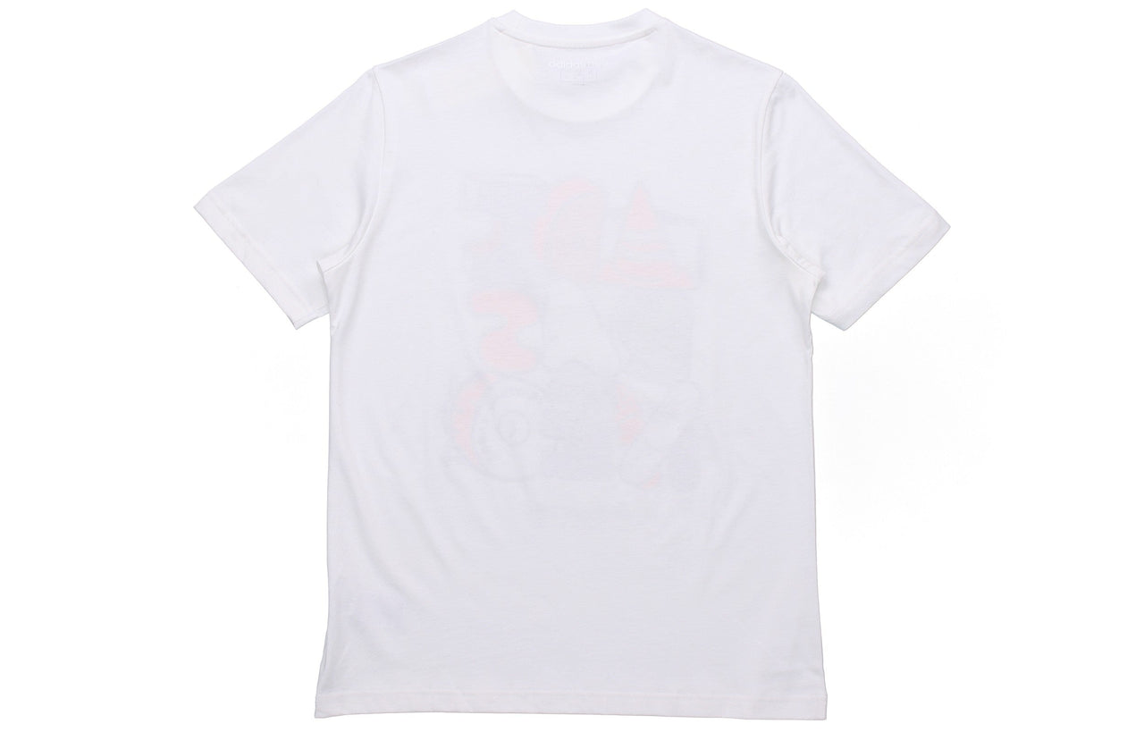 adidas neo M Ssfv5 Tee1 Funny Printing Logo Sports Cotton Round Neck Short Sleeve White GP4864