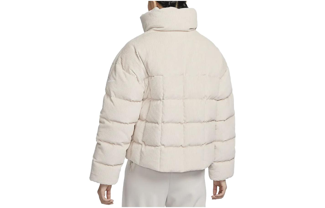 (WMNS) Nike Sportswear Essential Therma-FIT Oversized Corduroy Puffer 'Light Orewood Brown' FD8214-104