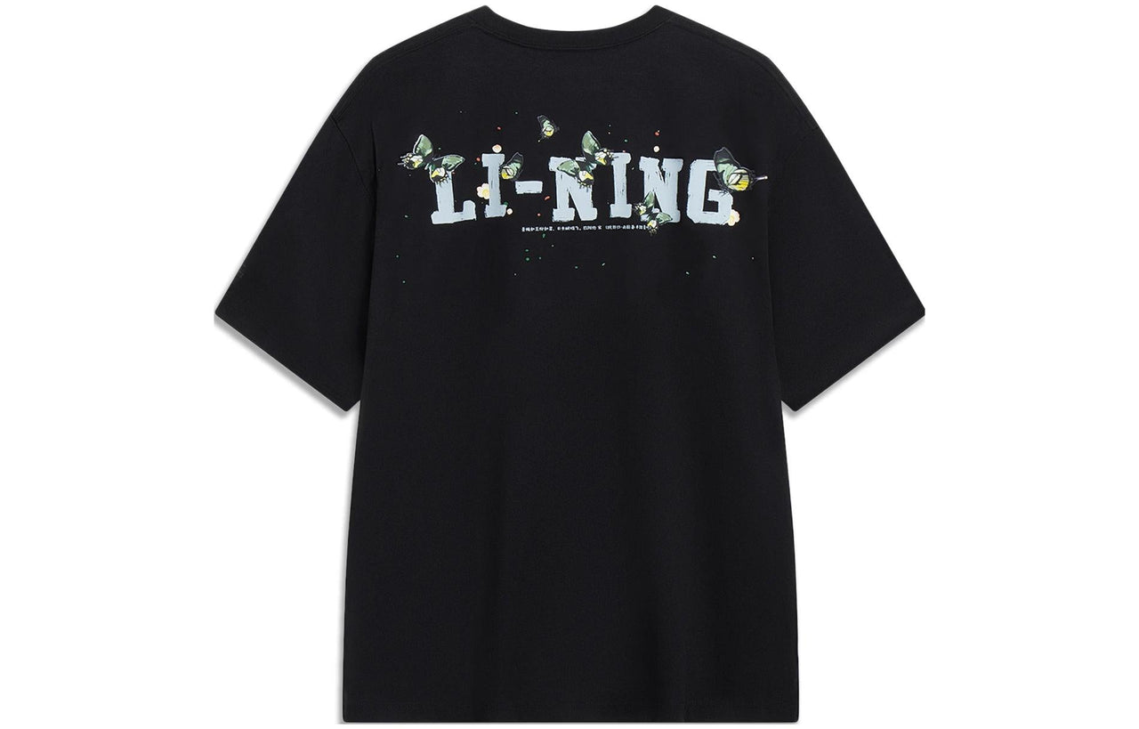 Li-Ning Butterfly Graphic T-shirt 'Black' AHST205-3