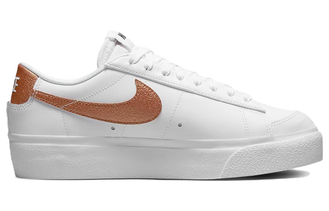 (WMNS) Nike Blazer Low Platform 'White Metallic Copper' DQ7571-100