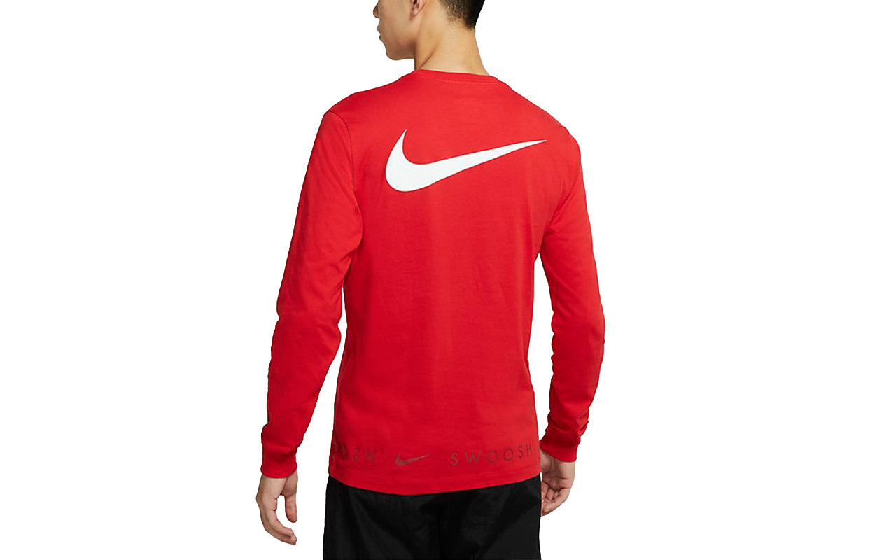 Nike MENS Sportswear Swoosh Casual Sports Crew-neck Long Sleeve Red DA0336-657