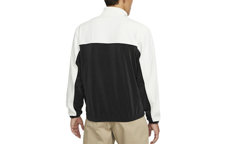 Men's Nike Casual Logo Colorblock Velvet Skateboard Black Jacket DD0574-010