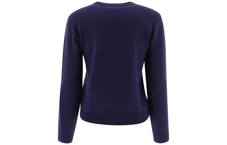 (WMNS) KENZO SS21 Tiger Embroidered Long Sleeves Pullover Hoodie Navy Blue FB52PU5843XA-76
