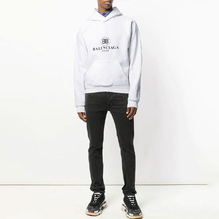 Balenciaga BB Mode Hoodie 'White' 508118TYK849000