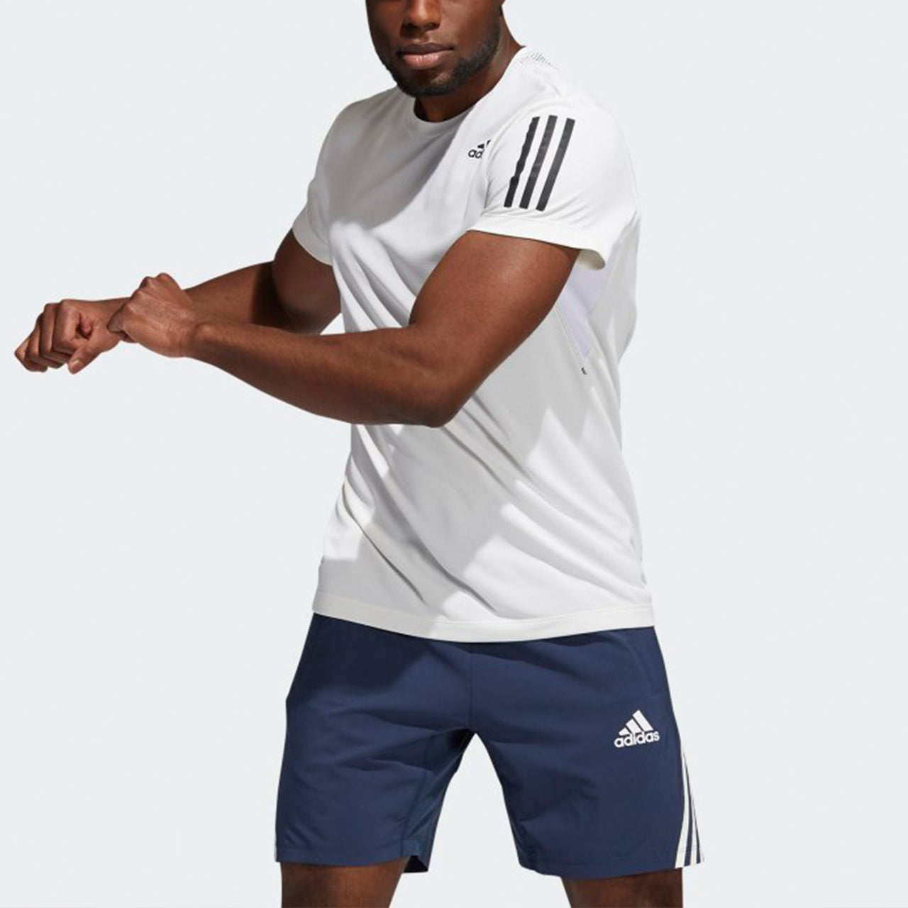 adidas Casual Sports Training Running Short Sleeve White GT8267