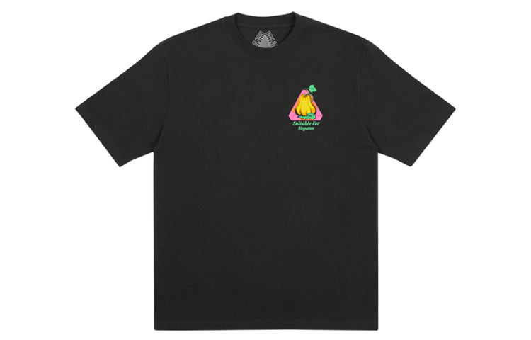 PALACE Nein Cheese Nein Egg T-Shirt Black Back Printing Short Sleeve Unisex P19TS295