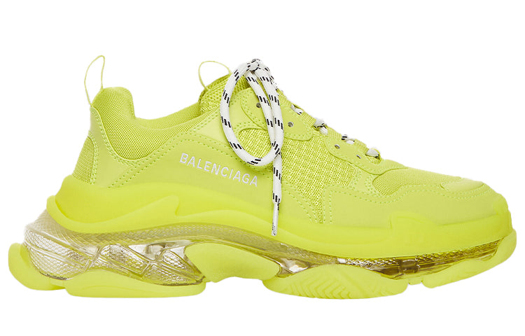 (WMNS) Balenciaga Triple S Sneaker 'Clear Sole - Fluo Yellow' 544351W2FF27390