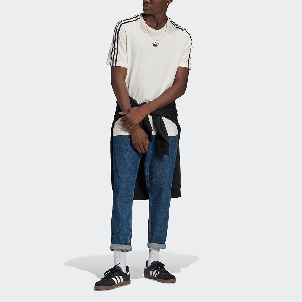 adidas originals MENS Sprt 3 Stripe T Casual Sports Crew-neck Short Sleeve White GN2422
