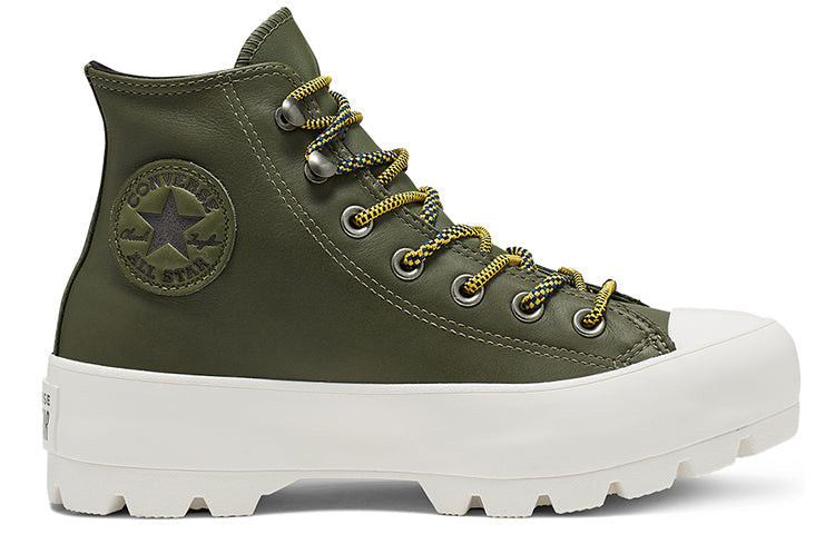 (WMNS) Converse Winter GORE-TEX Lugged Chuck Taylor All Star Boot High Top Thick Sole Army Green 566154C
