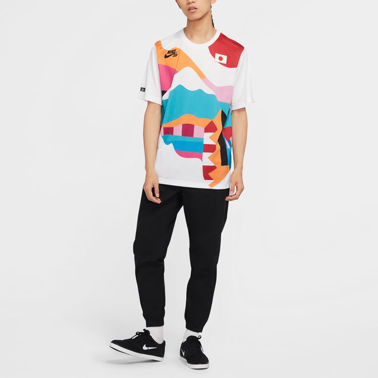 Nike SB x Parra Japan Federation Kit Crew Tee 'White Multi' CT6051-100