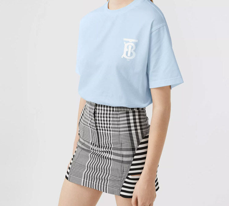 Burberry Monogram Motif Short Sleeve LightBlue 80328431