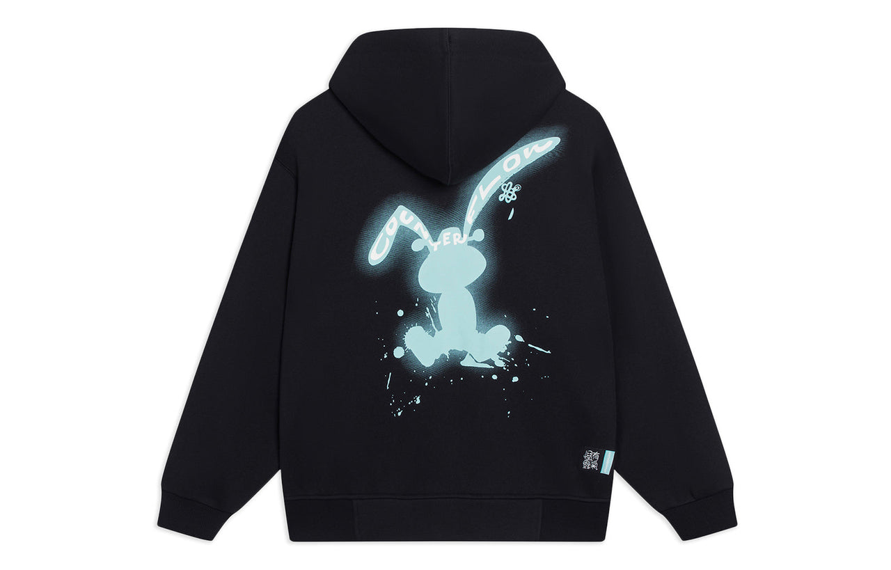 Li-Ning Counterflow Rabbit Graphic Hoodie 'Black' AWDT347-3