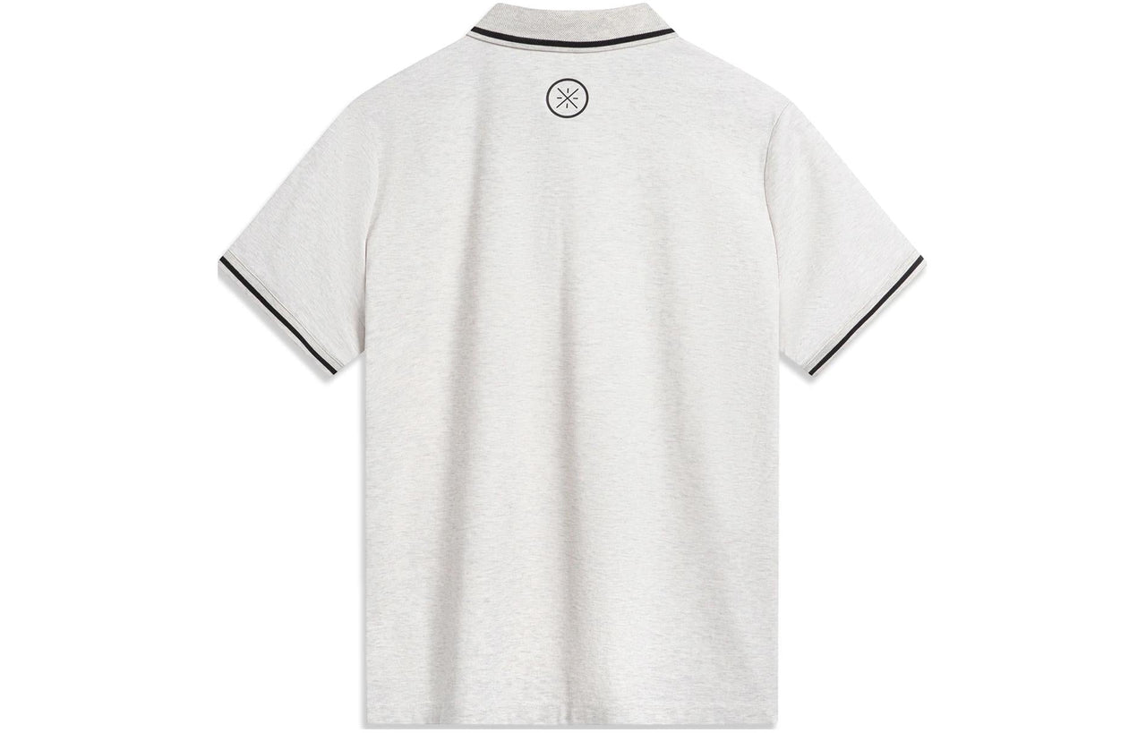 Li-Ning Way Of Wade Graphic Polo Shirt 'Light Grey' APLU109-4
