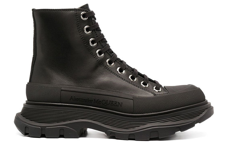 (WMNS) Alexander McQueen Tread Slick High 'Black' 633900WHZ621081