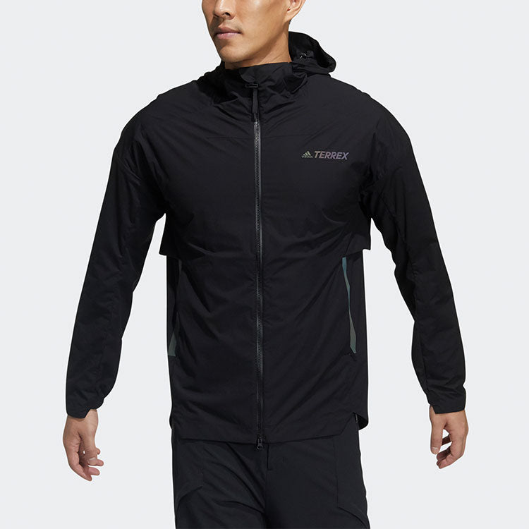 adidas Myshelter Windb Outdoor Sports Hooded Jacket Black GN7620