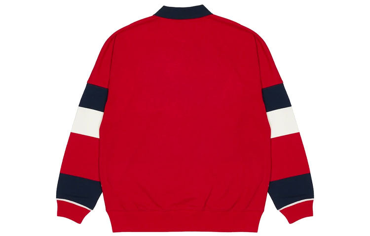 Palace Classic Stripe Drop Shoulder Polo 'Red Navy White' P21ES041