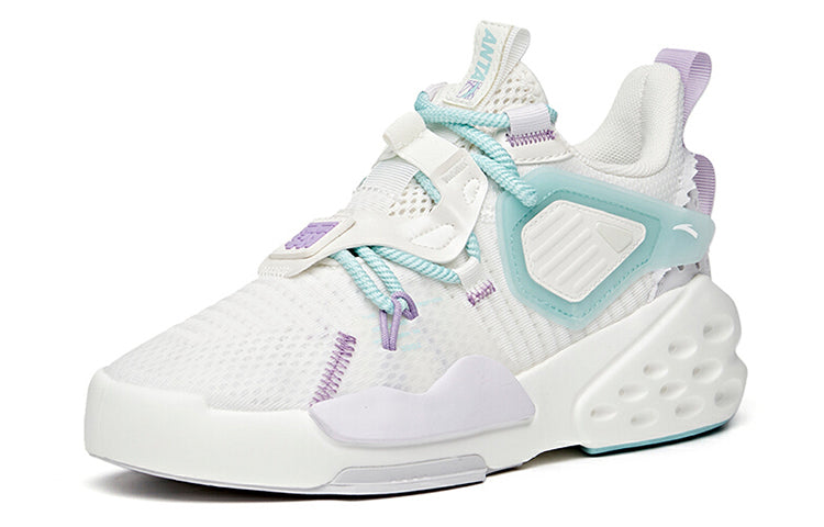 (WMNS) ANTA Badao Mid 'White Blue Purple' 122128084-3