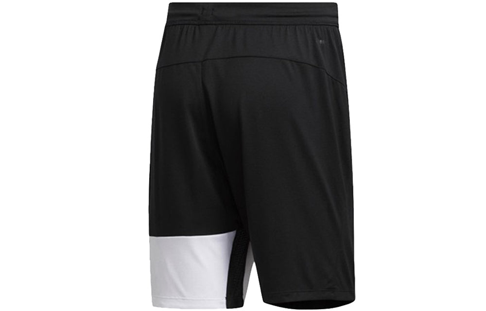 adidas Athleisure Casual Sports Breathable Shorts Black White FL4448