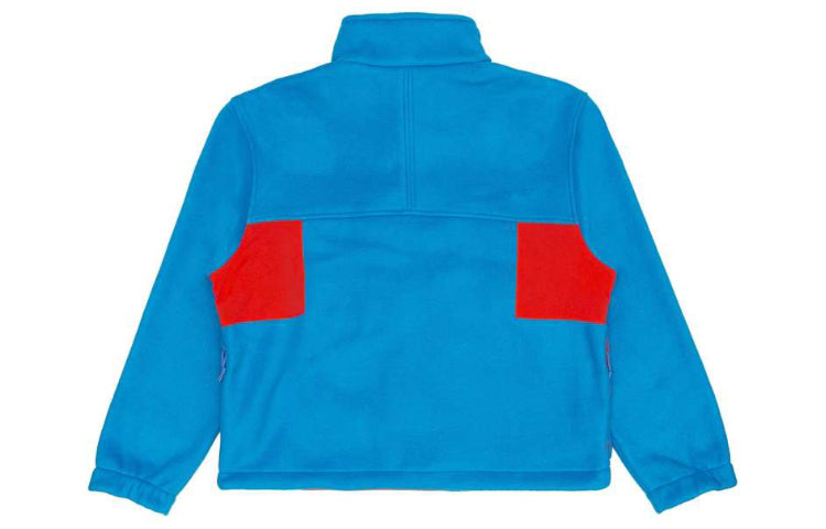 Nike Casual Cozy Contrasting Colors Fleece Jacket Blue BQ3446-411
