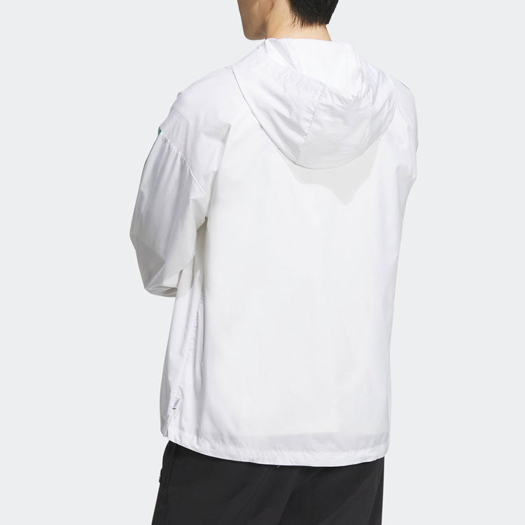 adidas Neo Essentials Windbreaker Jackets 'White Green' IA4963
