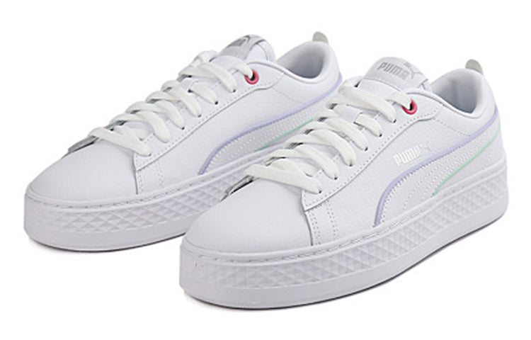 (WMNS) PUMA Smash Platform 'Piping - White Lilac' 373315-02