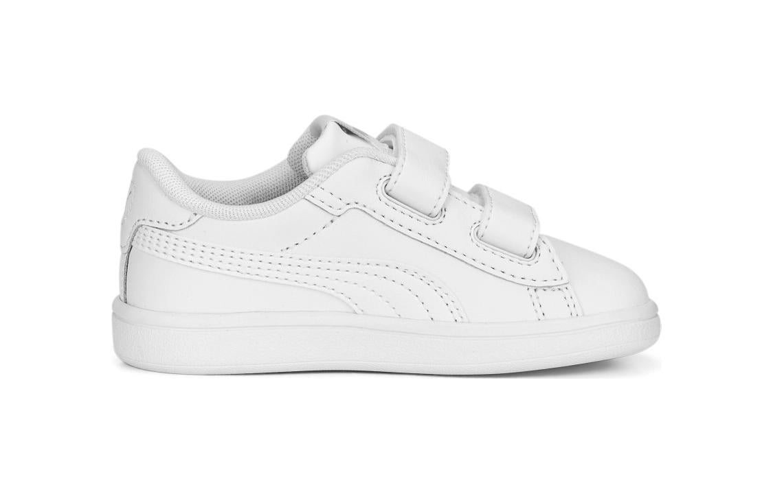 (TD) PUMA Smash 3.0 Leather Velcro 'White Cool Light Grey' 392034-02