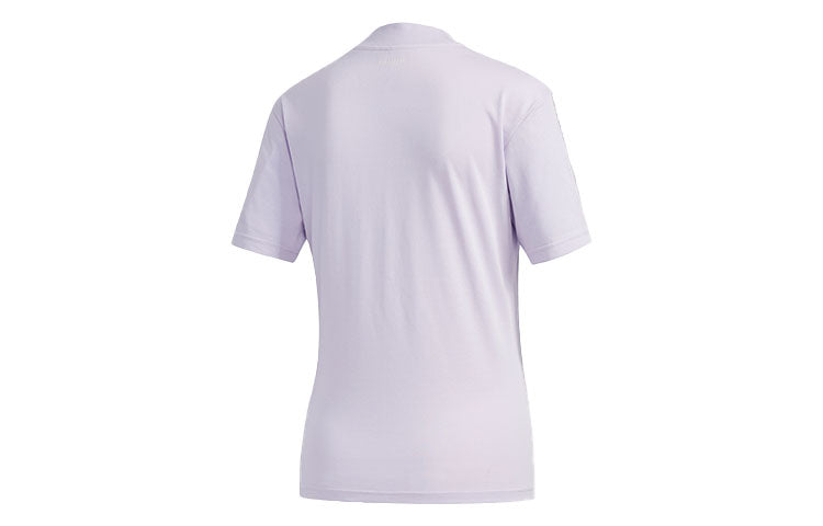 (WMNS) adidas neo Athleisure Casual Sports Small Stand Collar Short Sleeve Purple GD8562